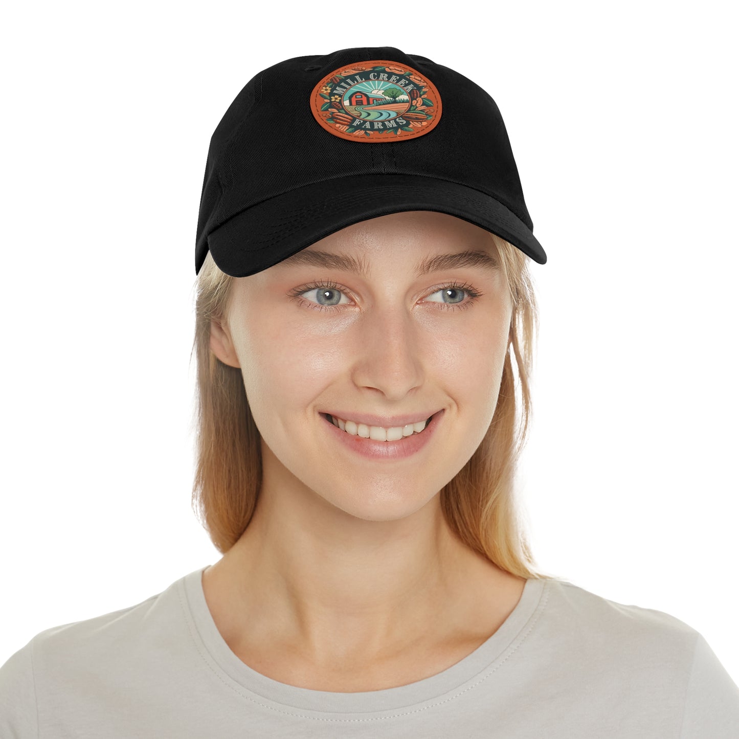 Mill Creek Farms Official Dad Hat with Leather Patch