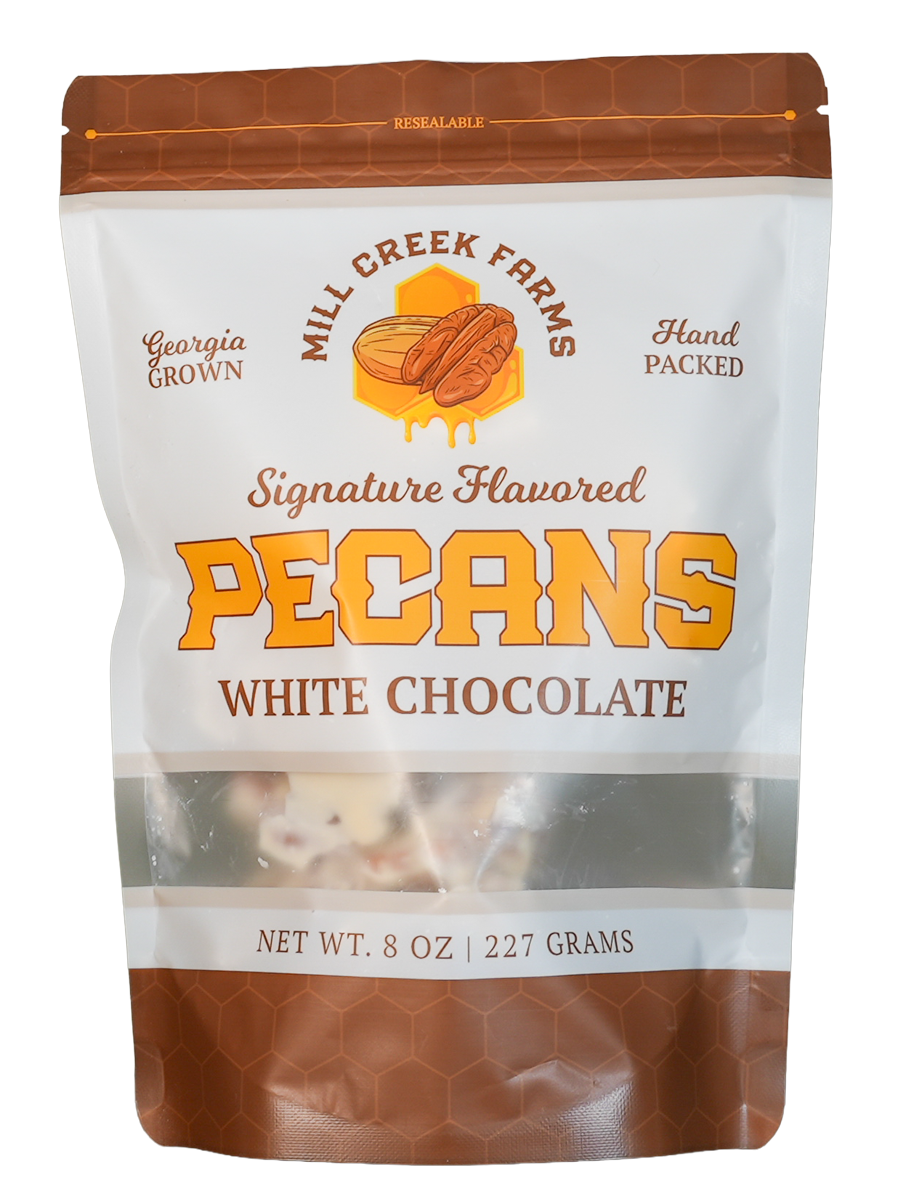 【てん】F＆M　ホワイトチョコレート・フロレンティーヌ＆蜂蜜ギフト White Chocolate Covered Pecans – millcreekfarms