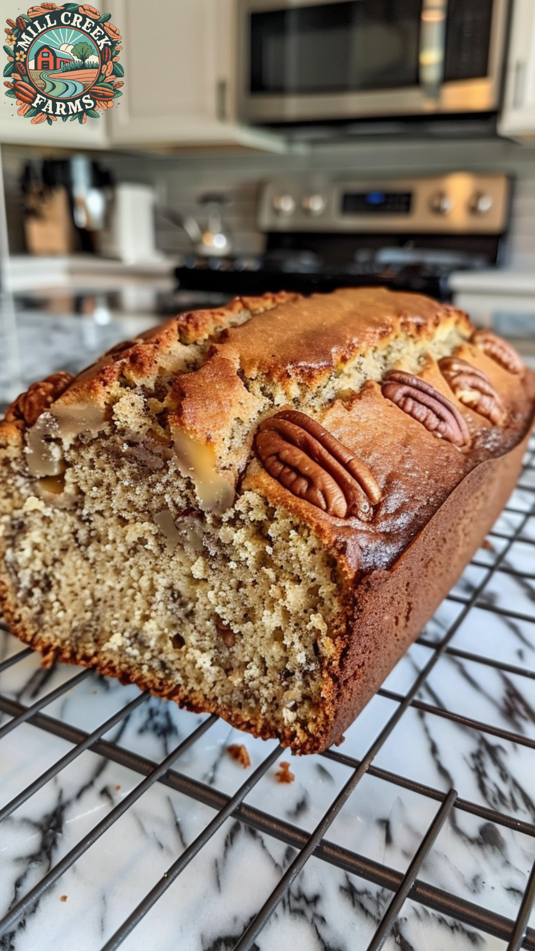Candied Pecan Banana Bread