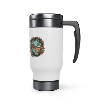 Mill Creek Farms Official Stainless Steel Travel Mug with Handle, 14oz