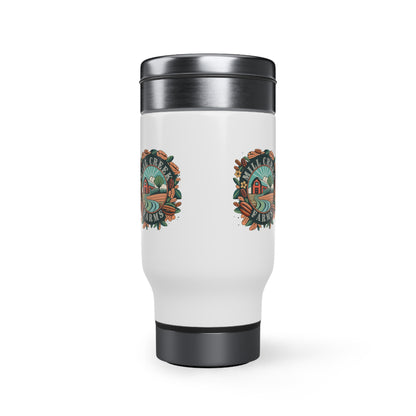 Mill Creek Farms Official Stainless Steel Travel Mug with Handle, 14oz
