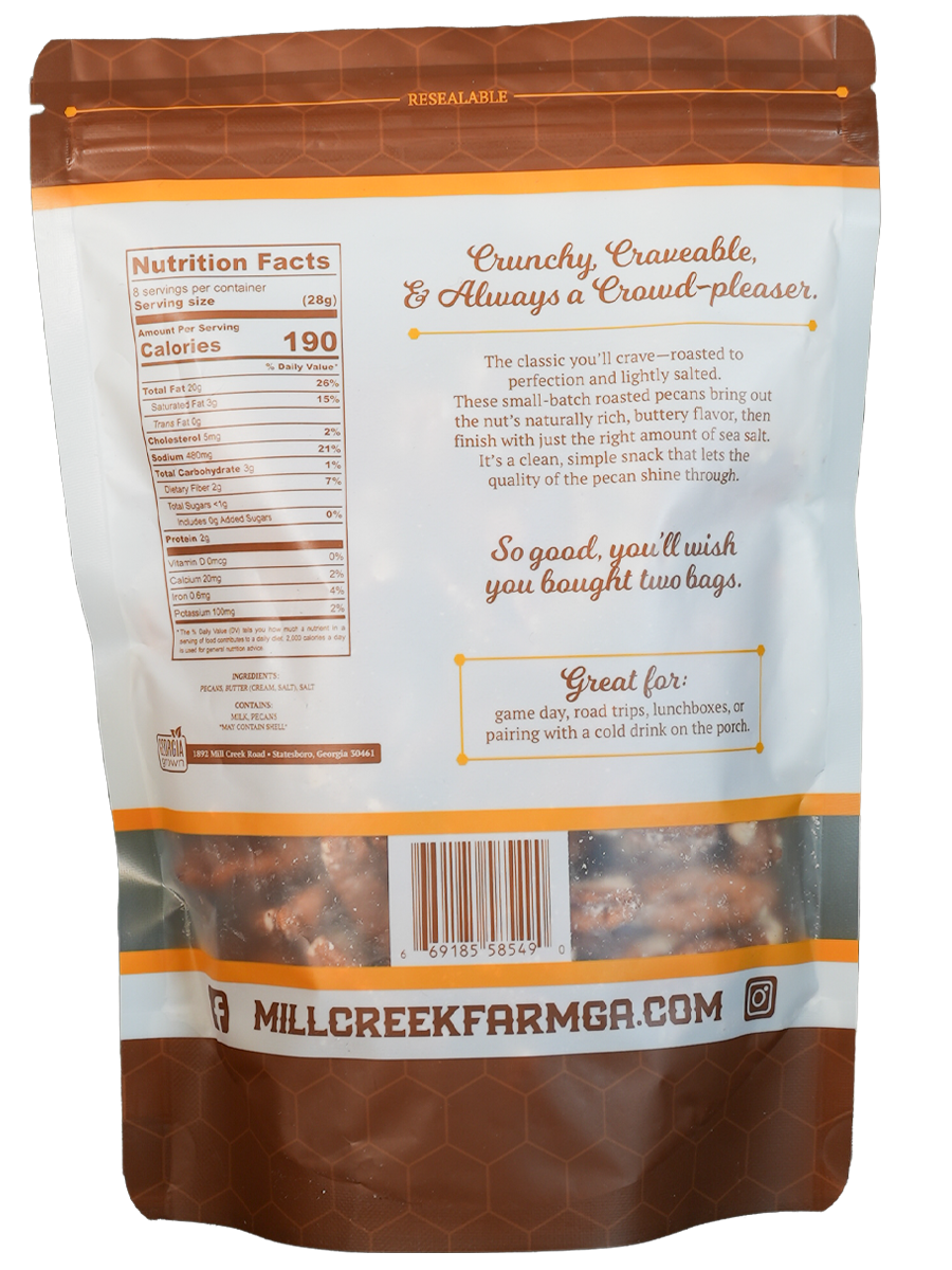 Roasted And Salted Pecans 8 oz