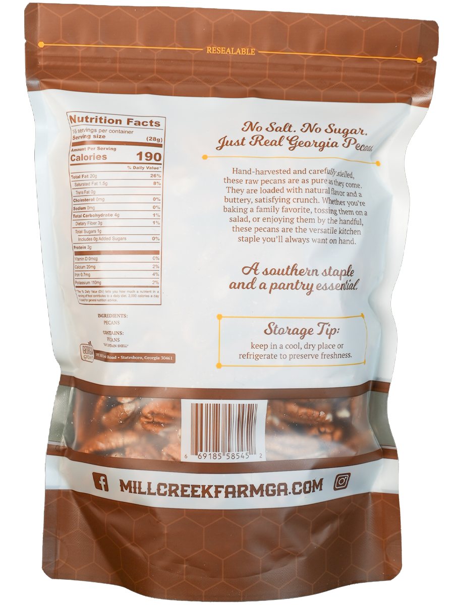 Raw Pecans 16 oz