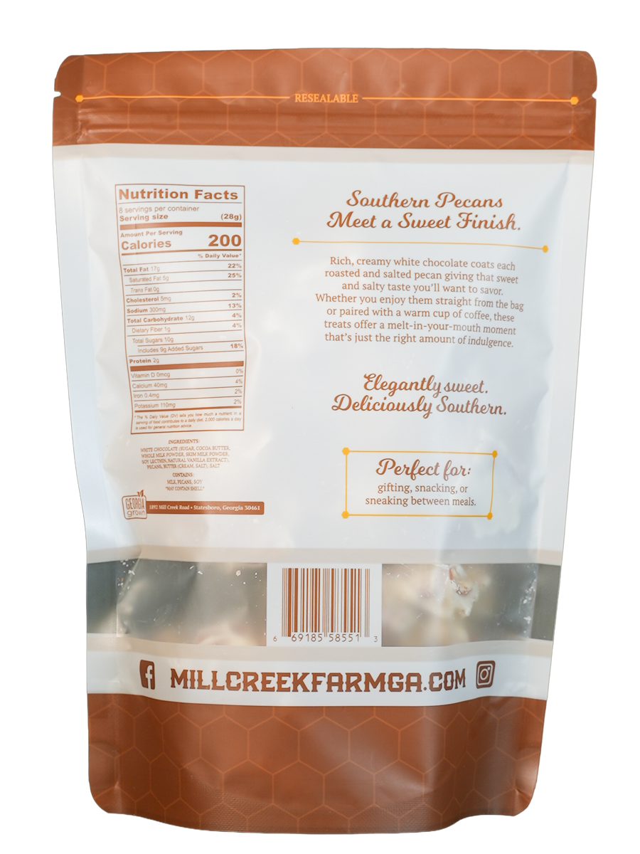 White Chocolate Pecans 8 oz