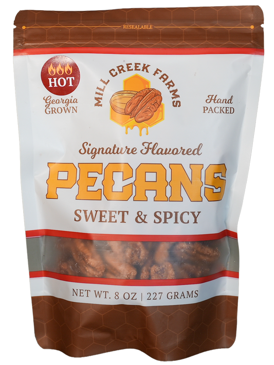 Sweet & Spicy Hot Pecans 8 oz