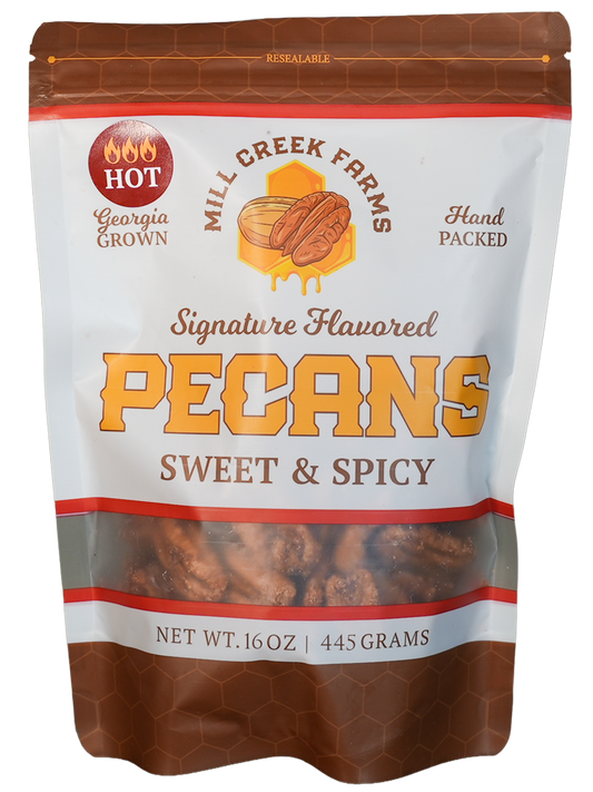 Sweet & Spicy Hot Pecans 16 oz